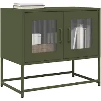 Prolenta Maison Exclusive - Meuble TV vert olive 68x39x60,5 cm Acier laminé à froid
