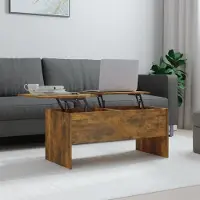 Prolenta Maison Exclusive - Table basse en chêne fumé 102x50,5x46,5 cm Matériau dérivé du bois