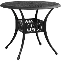 Syfax Table de jardin Noir 90x90x74 cm Aluminium coulé
