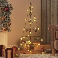 Prolenta Maison Exclusive - Sapin de Noël métallique pour décorations Noir 100 cm