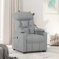 Prolenta Maison Exclusive - Fauteuil relax électrique gris clair tissu