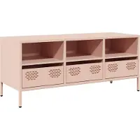 Syfax Meuble TV rose 101,5x39x43,5 cm acier laminé à froid