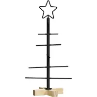 Syfax Arbre de Noël en métal Noir 59,5 cm Acier peint par poudre