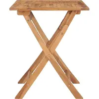 The Living Store Table de jardin pliante 90x60x75 cm en teck massif
