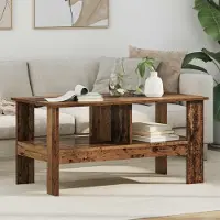 Prolenta Maison Exclusive - Table basse en bois ancien 90 x 50 x 45 cm Matériau dérivé du bois
