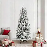 vidaXL Design New Arbre de Noël artificiel avec 300 LED Blanc 78 x 78 x 210 cm - Arbres de Noël artificiels Meubles2025 CHY1746507 2parcel