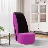 Prolenta Maison Exclusive - Chaise en forme de chaussure à talon haut Violet Velours