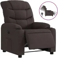 Syfax Fauteuil inclinable électrique Marron foncé Tissu