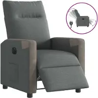 Syfax Fauteuil inclinable électrique Gris foncé Tissu