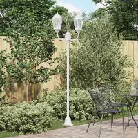 Syfax Lumière de jardin Blanc 68 x 20 x 235 cm Aluminium et verre