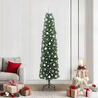 vidaXL Arbre de Noël artificiel design avec 300 LED avec support Vert 210 cm 2025NEU6890172