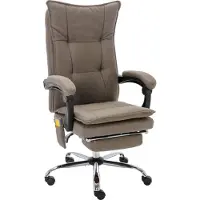 Syfax Chaise de bureau de massage Taupe Tissu