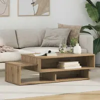 Prolenta Maison Exclusive - Table basse en chêne artisanal 105 x 50 x 32,5 cm Matériau dérivé du bois