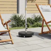 Prolenta Maison Exclusive - Support de parasol en granit, 30 kg, forme ronde, couleur noire