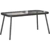 Syfax Table basse Noir 90 x 45 x 43 cm polyrotin