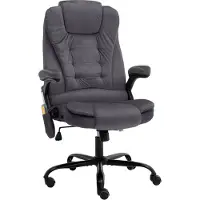 Syfax Chaise de bureau de massage Gris foncé Velours