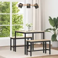 Prolenta Table exclusive - Dimensions : 80 x 80 x 75 cm - Matériau : bois composite, finition chêne Sonoma