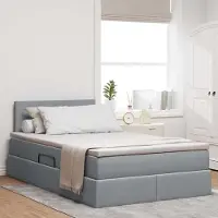 Prolenta Maison Exclusive - Lit coffre avec matelas Gris clair 120 x 200 cm Velours