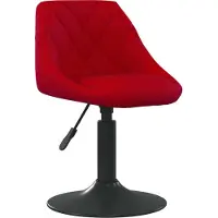 Syfax Chaise de salle à manger Rouge bordeaux Velours