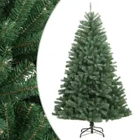 Syfax Sapin de Noël artificiel à charnières avec support vert 150 cm