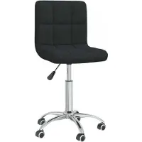 Syfax Chaise pivotante de bureau Noir Tissu