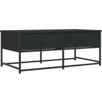Syfax Table basse noir 100x51x40 cm bois d'ingénierie