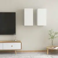 Prolenta Maison Exclusive - Meubles TV 2 pièces Blanc 30,5x30x60 cm Matériau dérivé du bois
