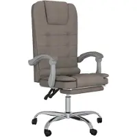Syfax Fauteuil de massage inclinable de bureau Taupe Tissu