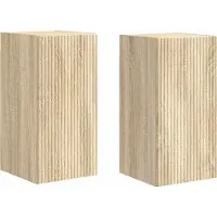 Syfax Meuble TV mural 2 pcs Sonoma 30 x 31 x 60 cm Bois d'ingénierie