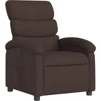 Syfax Fauteuil inclinable Marron foncé Tissu