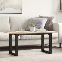 Prolenta Maison Exclusive - Table basse cadre en O 90x40x45 cm bois de pin massif et acier
