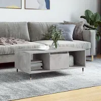 Prolenta Maison Exclusive - Table basse gris béton 90x50x36,5 cm Matériau dérivé du bois