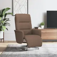 Prolenta Maison Exclusive - Fauteuil relax avec repose-pieds, couleur marron, revêtement en tissu