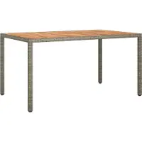 Syfax Table de Jardin Gris 150 x 90 x 75 cm polyrotin