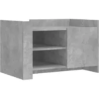 Syfax Table basse gris béton 80x50x50 cm bois d'ingénierie