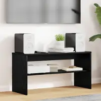Prolenta Meuble TV exclusif - Dimensions : 80 x 30 x 40 cm. Couleur : noir, imitation bois chêne. Matériau : panneaux de particules