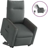 Syfax Fauteuil inclinable électrique gris foncé tissu