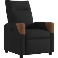 Syfax Fauteuil inclinable Noir Tissu