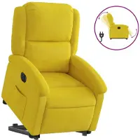 Syfax Fauteuil inclinable électrique jaune Velours
