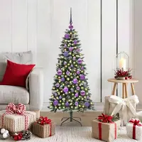 vidaXL Style élégant Arbre de Noël artificiel avec 150 LEDs Vert 55 x 55 x 120 cm - Arbres de Noël artificiels Hommie5018626 2parcel