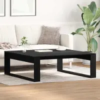 vidaXL Table basse sobre aspect chêne noir 100 x 100 x 35 cm Bois composite - Tables basses FR5789113 1parcel