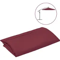 vidaXL Housse de rechange pour parasol Bordeaux rouge 300 cm