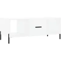 Syfax Table basse blanc 102x50x40 cm bois d'ingénierie