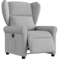 Syfax Fauteuil inclinable électrique gris nuage tissu