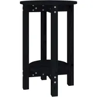 Syfax Table basse Noir Ø 40x60 cm Bois massif de pin
