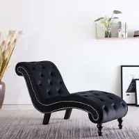 Prolenta Maison Exclusive - Chaise longue Noir Velours