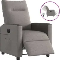 Syfax Fauteuil inclinable électrique Taupe Tissu