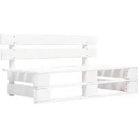 Syfax Salon de jardin palette 6 pcs et coussins Pin imprégné de blanc