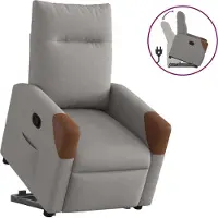 Syfax Fauteuil inclinable taupe tissu
