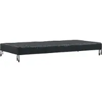 Syfax Housse de Table Uni Noir 182 x 92 x 15 cm tissu